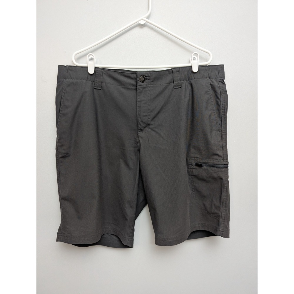 X2 ZEROXPOSUR  Men's Gray Travel Shorts  40  Stretch Pockets Zipper